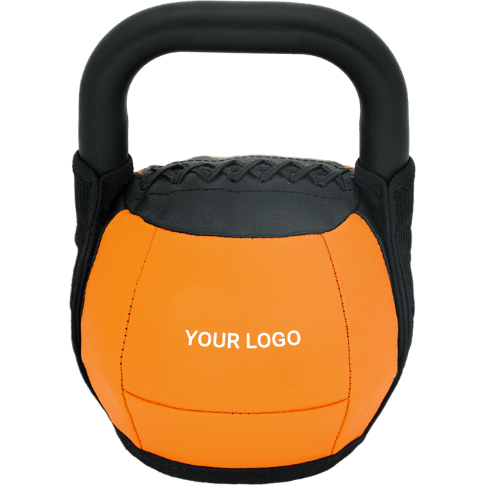 Soft kettlebell custom logo example for private label wholesale orders