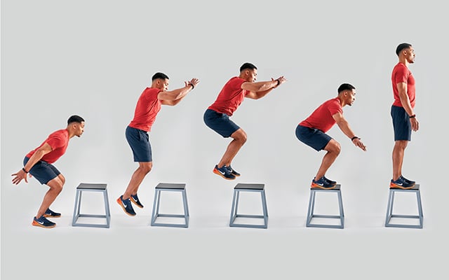 A step-by-step method to a basic jump box workout.