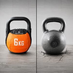 Soft kettlebell compared with cast iron kettlebell for commercial gym flooring decisions